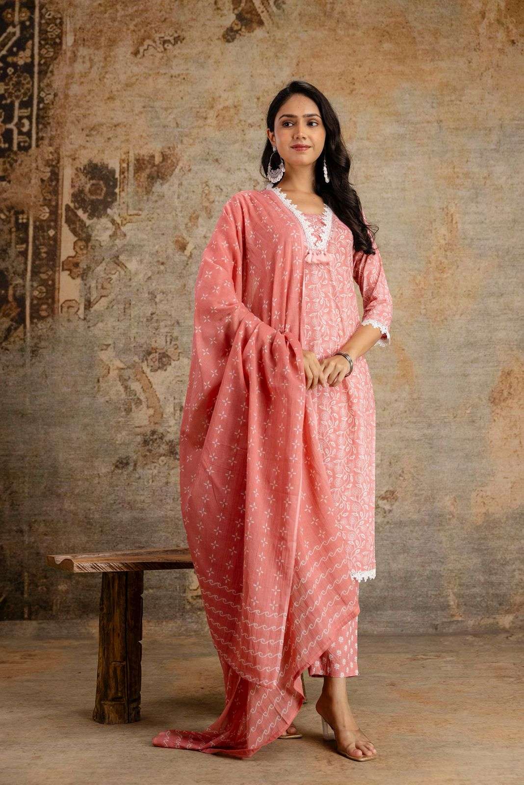INDIAN TRADITIONAL STYLE COTTON DESIGNER SUIT FOR READYMADE ...