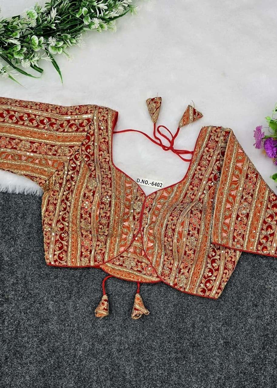 JAIPUR DESIGN CRAPE VISCOSE CUP SHAPED TO BACK DORI BLOUSE W...
