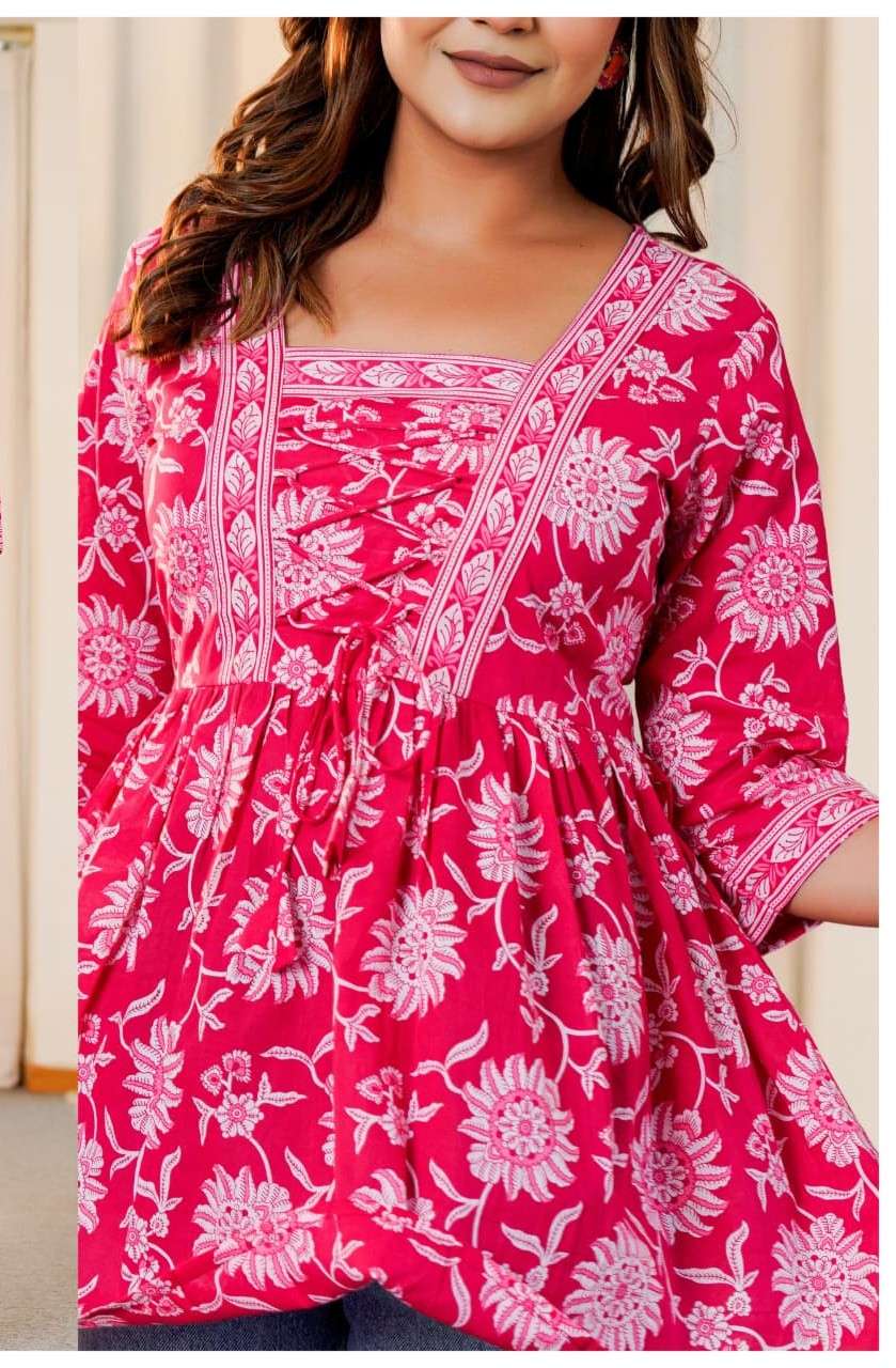 K 298 ZIG ZIG DORI BORDER TOP FOR GIRL DAILY OFFICE & COLLEG...