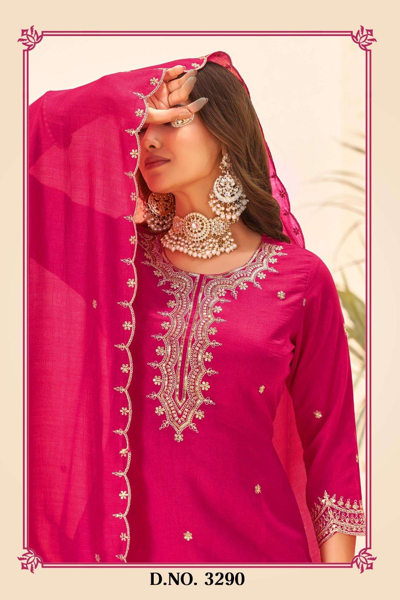 LADIES FLAVOUR 3290 TO 3295 BOUTIQUE HIGH RATE OUTFIT VICHIT...