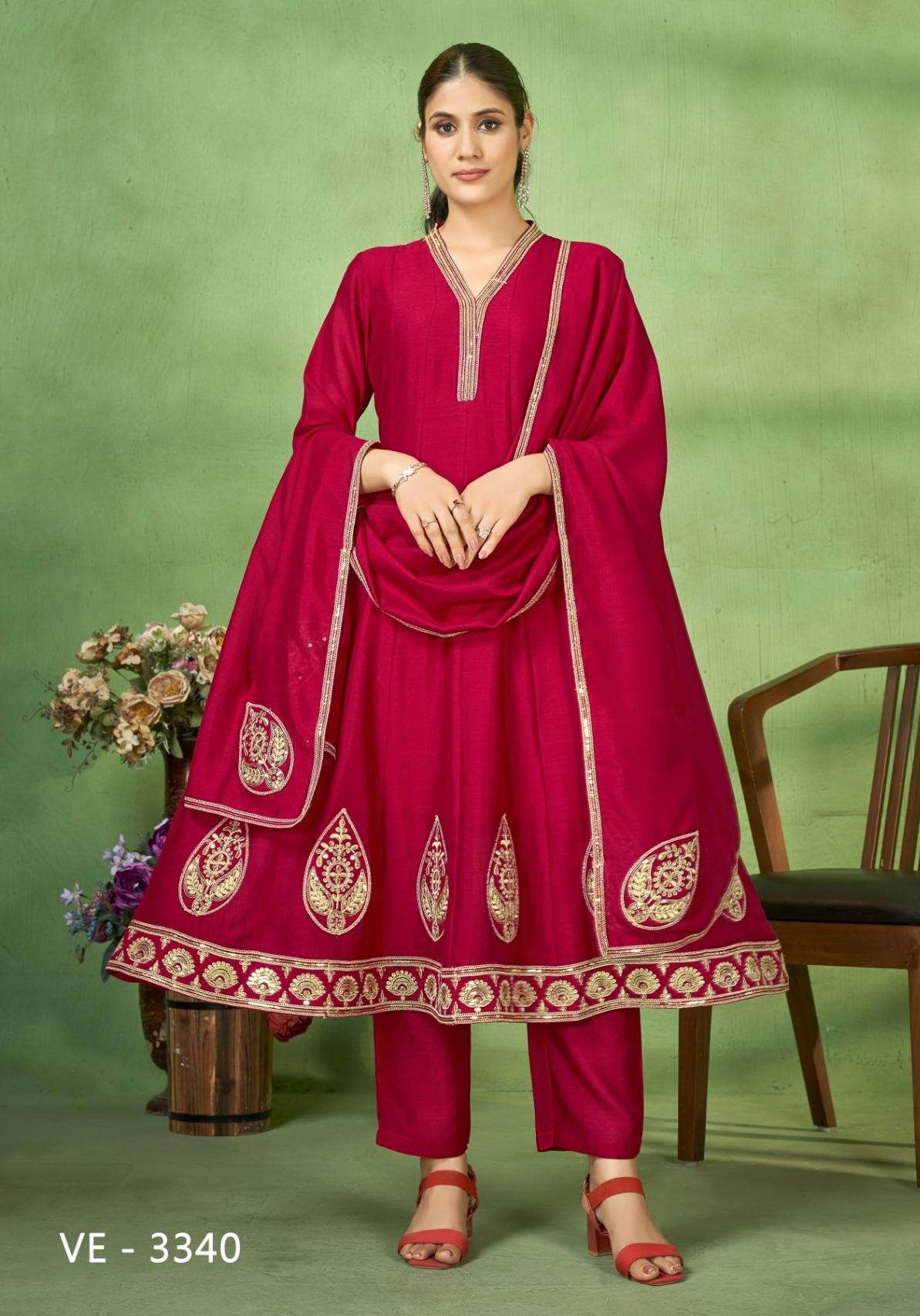 LADIES FLAVOUR 3338 & 3340 VICHITRA WITH EMBROIDERY ANARKALI...