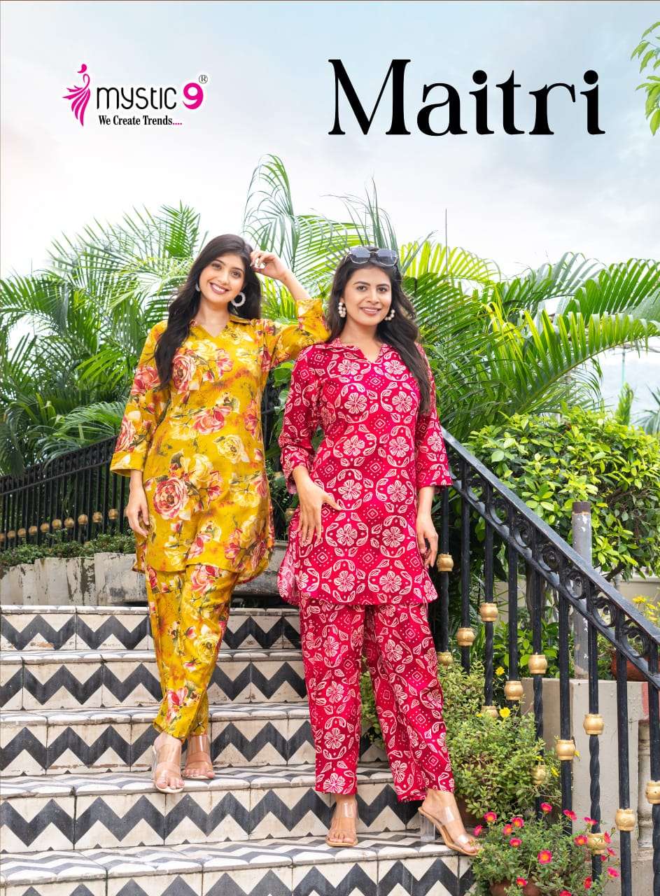 MYSTIC 9 MAITRI VOL 3 PREMIUM VERTICAN FOIL PRINT CO ORD SET...