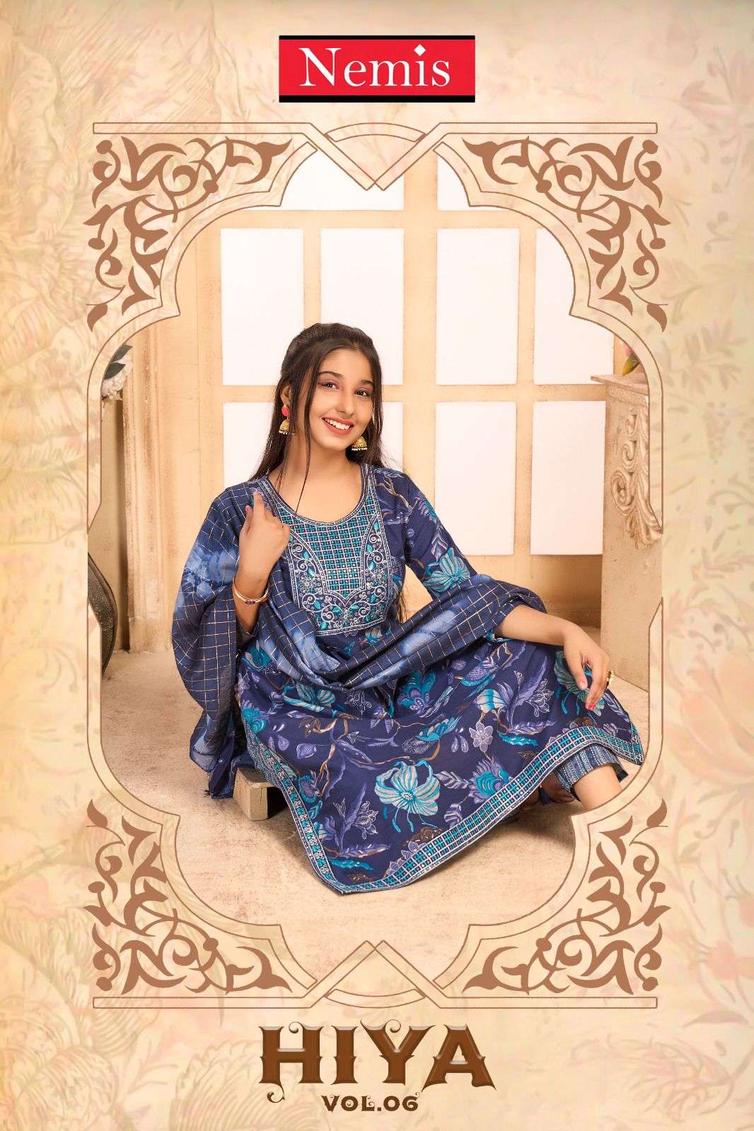 NEMIS HIYA VOL 6 CAPSULE RAYON PRINT READYMADE SUIT FOR REGU...