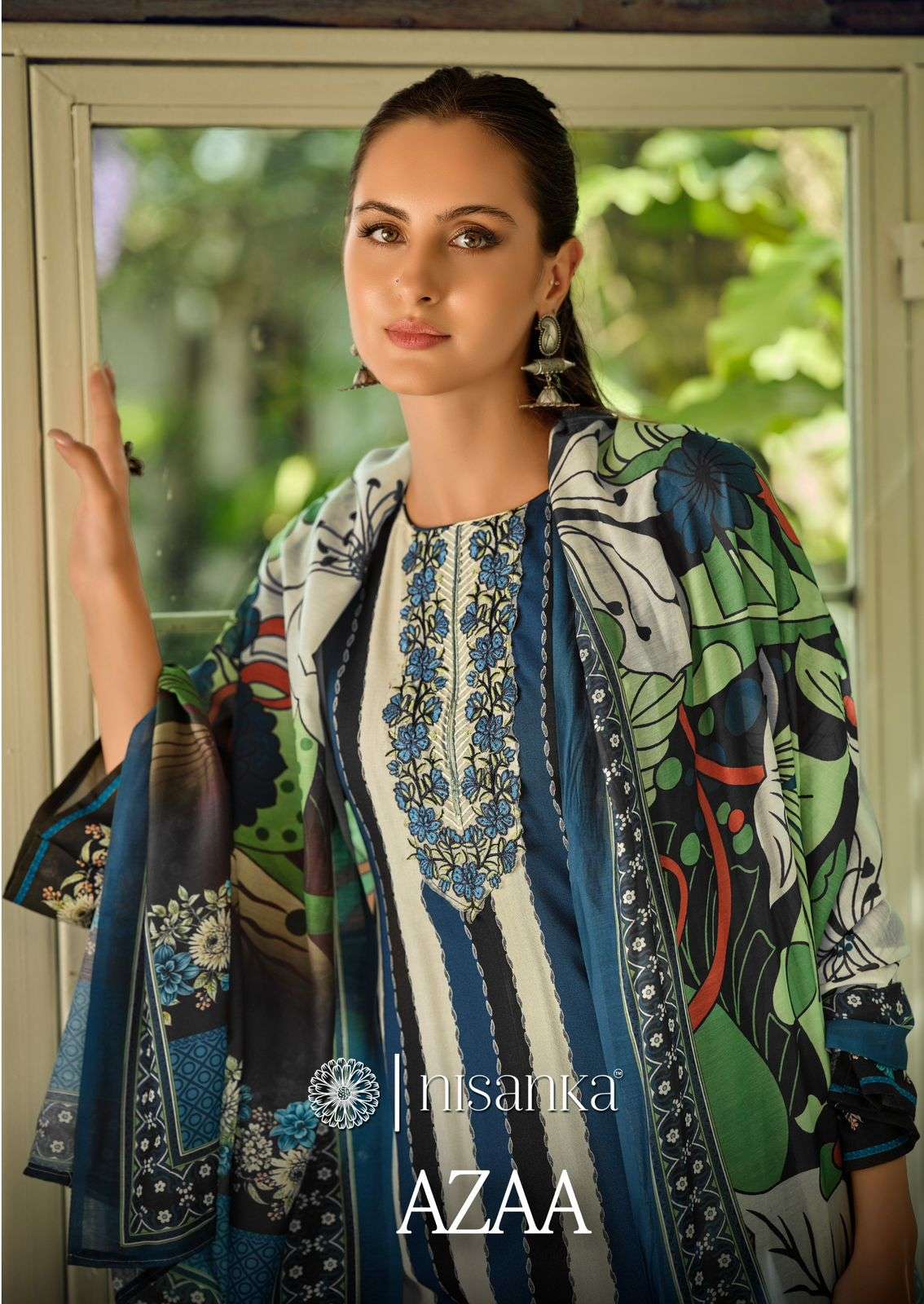 NISANKA AZAA PURE JAM SATIN DIGITAL PRINT SALWAR KAMEEZ WHOL...