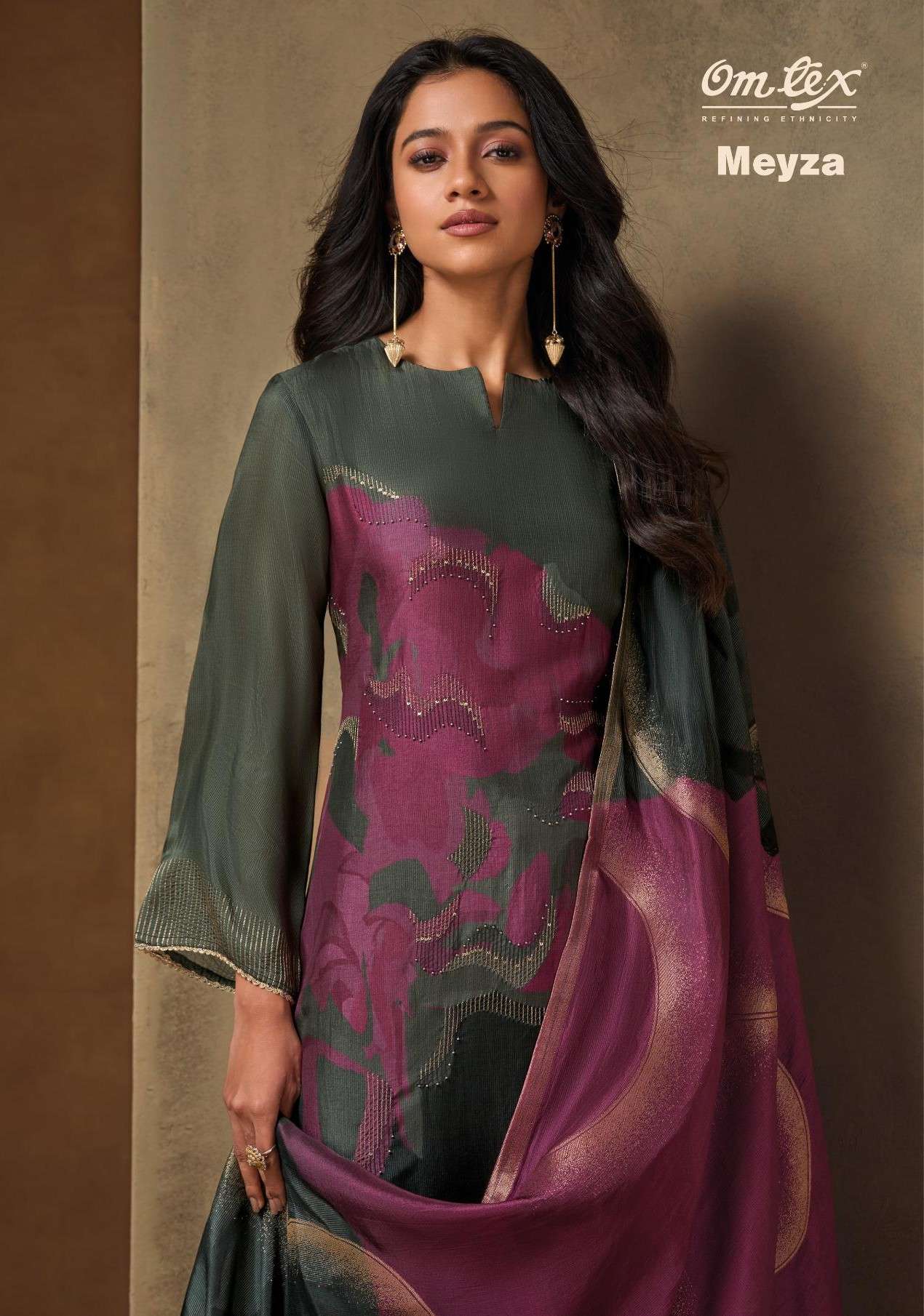 OM TEX MEYZA RUBINA SILK DIGITAL PRINT RICH PARTY STYLE SUIT...