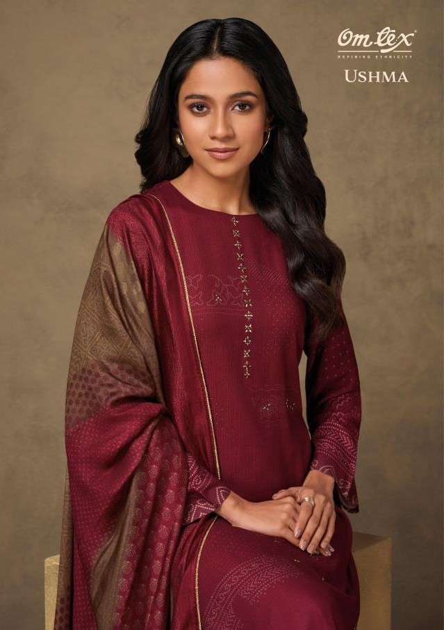 OM TEX USHMA RICH FANCY LOOK WINTER PASHMINA PRINT SUIT FOR ...