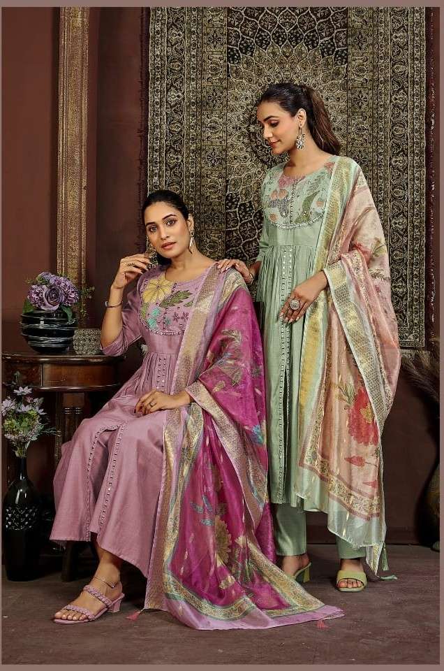 PRAGATI SYNTHETICS RUVYA FESTIVAL DESIGNER SALWAR SUIT COLLE...