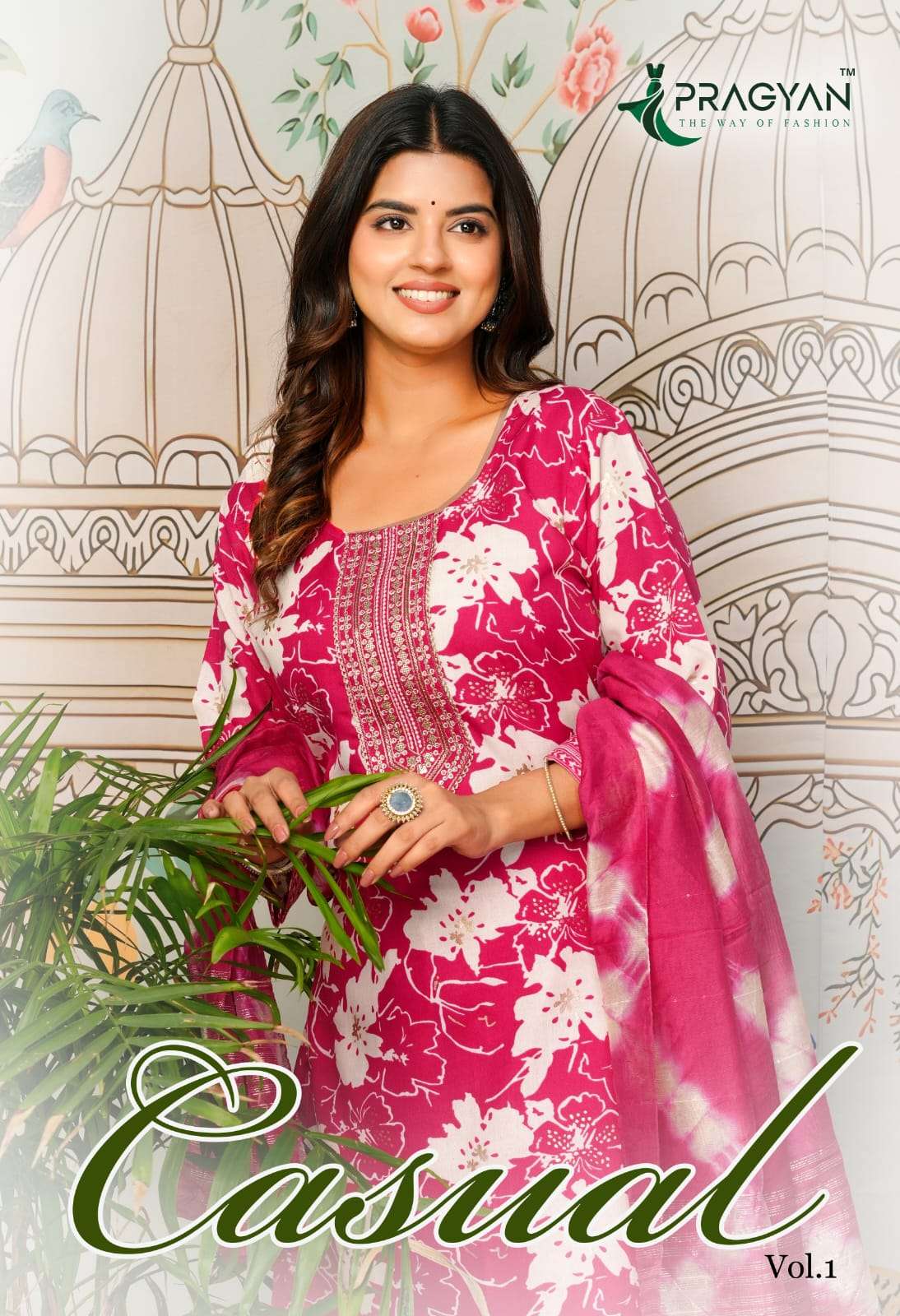 PRAGYAN CASUAL VOL 1 STRAIGHT CUT FOIL PRINT SALWAR SUIT FOR...