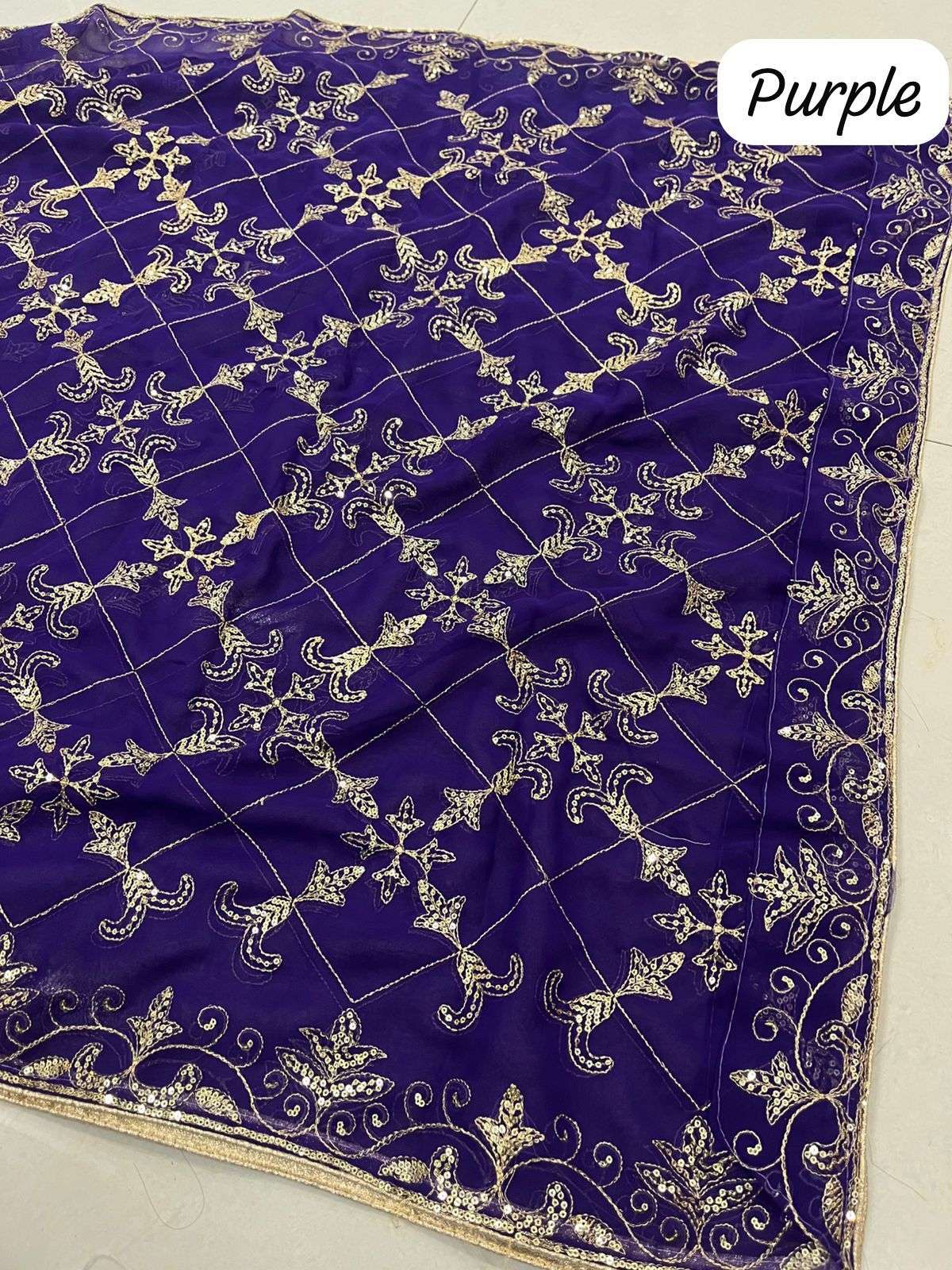 PURE GEORGETTE VINTAGE MINAKARI WORK DUPATTA FOR FESTIVAL WE...
