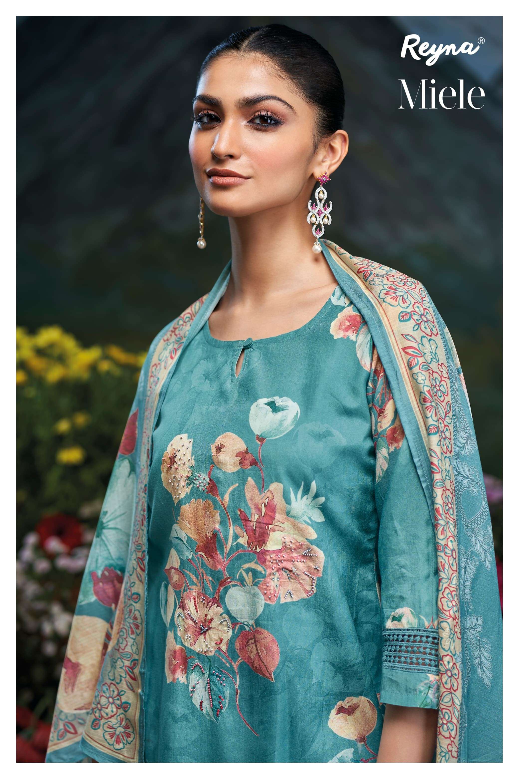 REYNA MIELE HIGH BRANDED BEMBERG SILK DIGITAL PRINT SALWAR K...