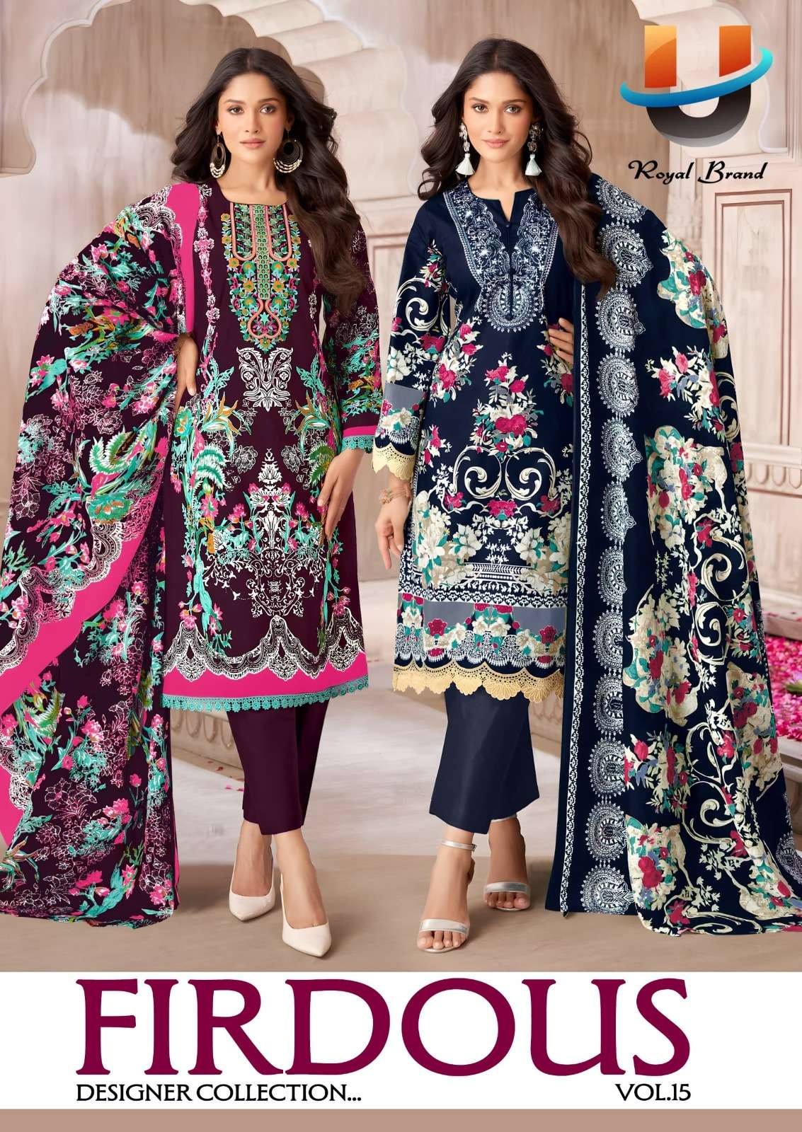 ROYAL FIRDOUS VOL 15 SOFT COTTON DESIGNER PAKISTANI SUIT FOR...