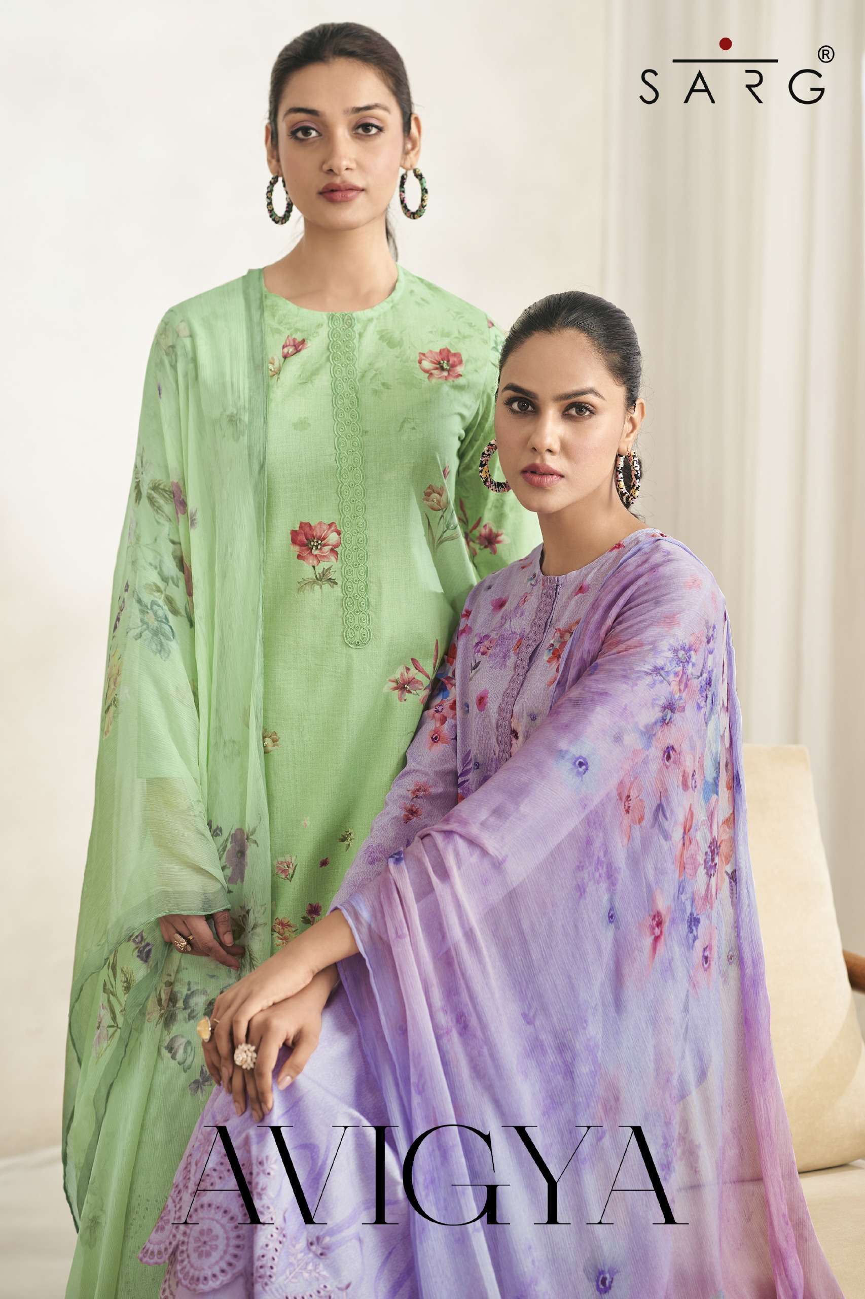 SARG AVIGYA COTTON LAWN DIGITAL PRINT EXCLUSIVE SUIT FOR WOM...