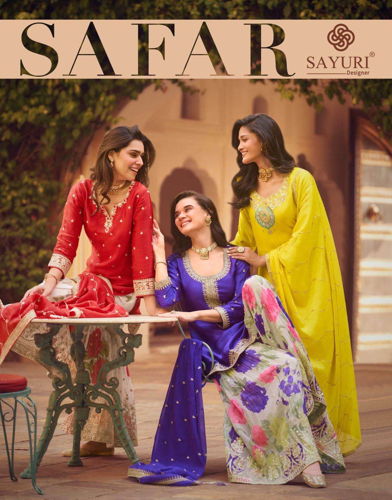 Sayuri Designer safar Chinon Silk Festival special readymade...