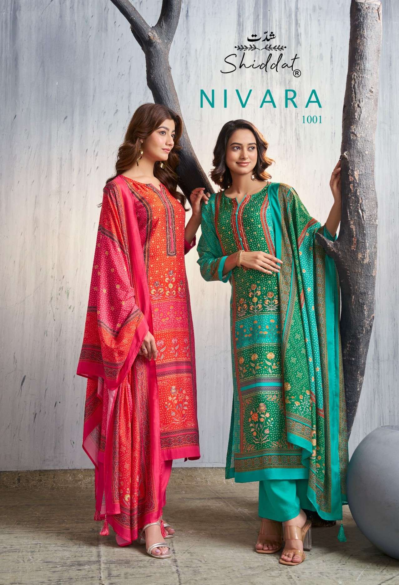 SHIDDAT NIVARA 1001 DIGITAL PRINTED MUSLIN SEQUENCE WORK SUI...