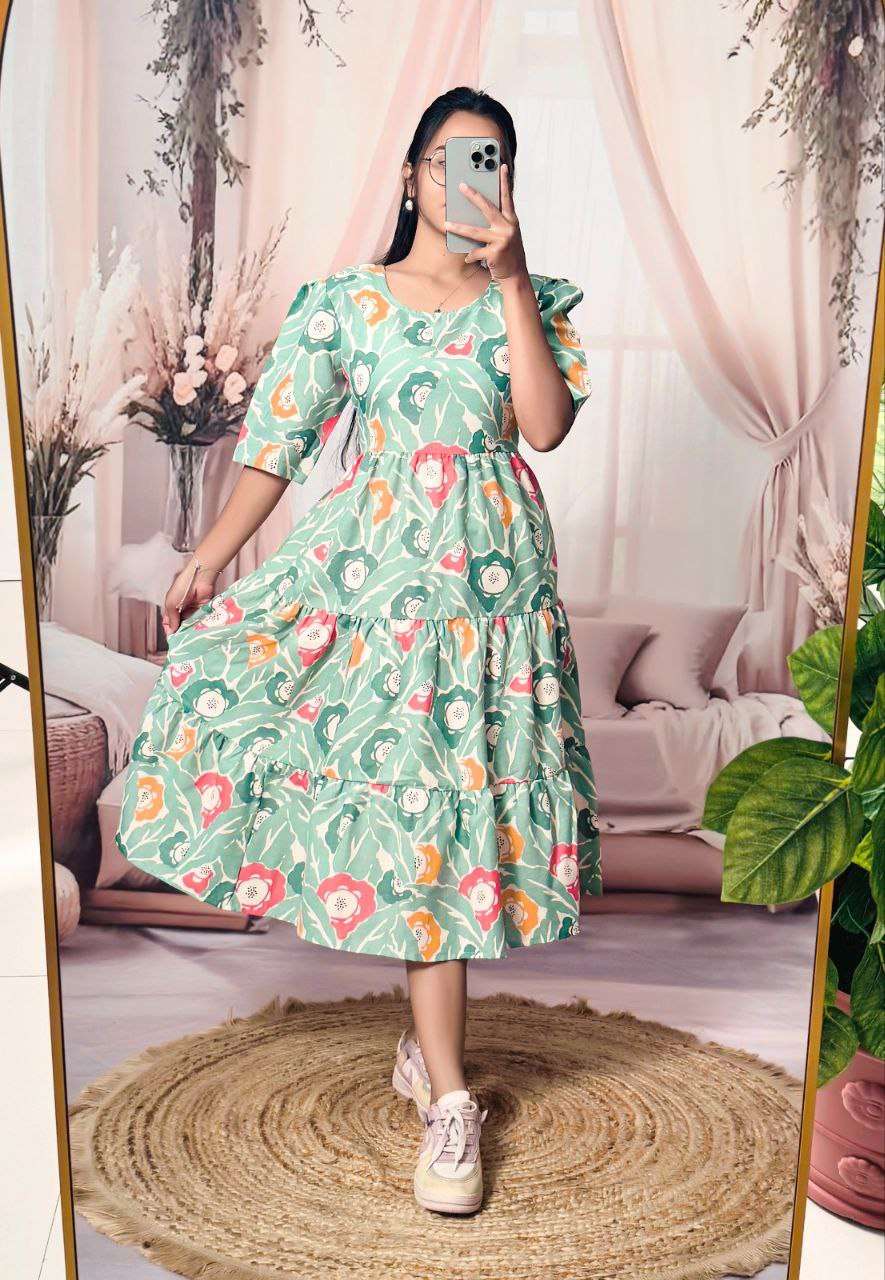 TRENDING CASUAL GIRL ONE PIECE FROCK MIDDY COLLECTION SURAT ...