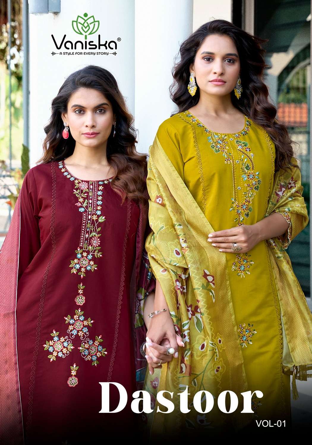 VANISKA DASTOOR VOL 1 STRAIGHT STYLE KURTI WITH PANT SUIT CO...