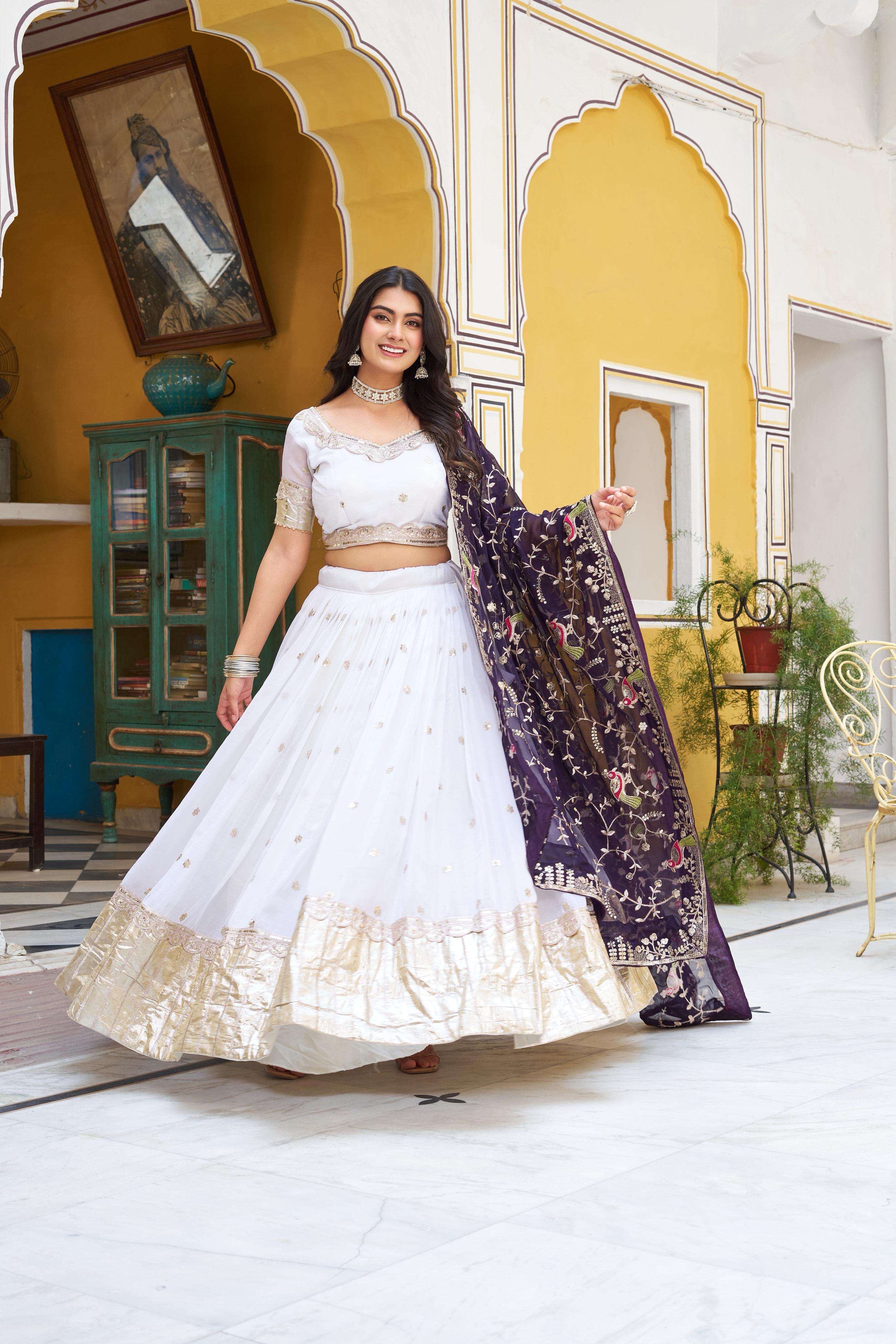 Wedding session Special Crunchy Fabric fancy look lehenga ch...