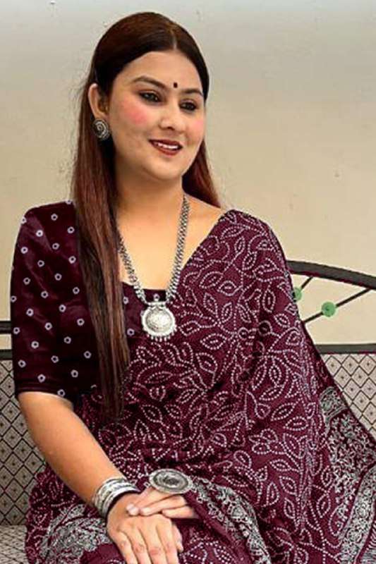 112 CHAMCHAM BANDHEJ PRINTED SPECIAL TREND SAREE WITH BLOUSE...