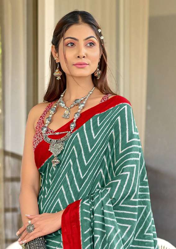 62 PALLAVI TEAL INDIAN COOL BAGRU BLOCK PRINT MULMUL COTTON ...