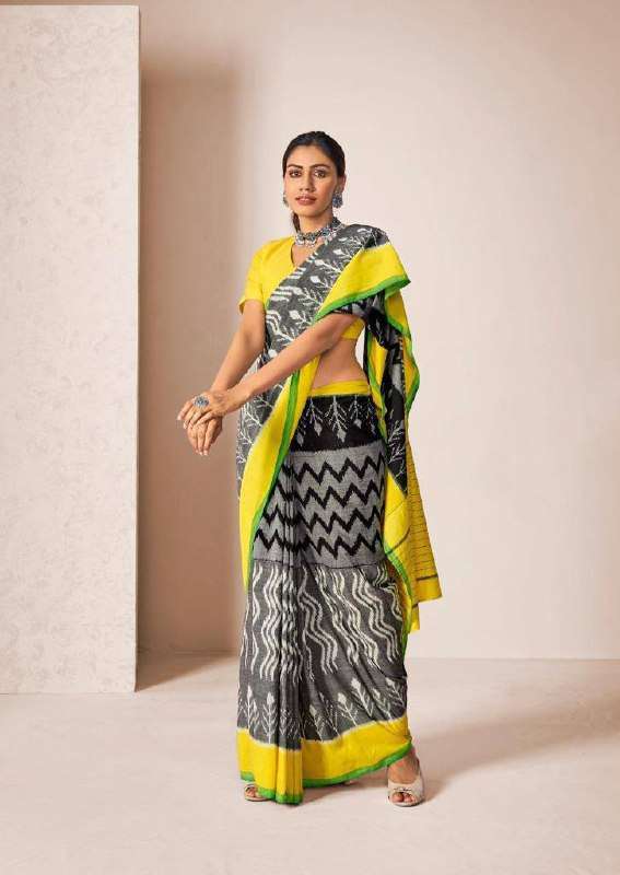 BARKHA PURE COTTON FANCY BAGRU PRINT SAREES WITH BLOUSE PICE...