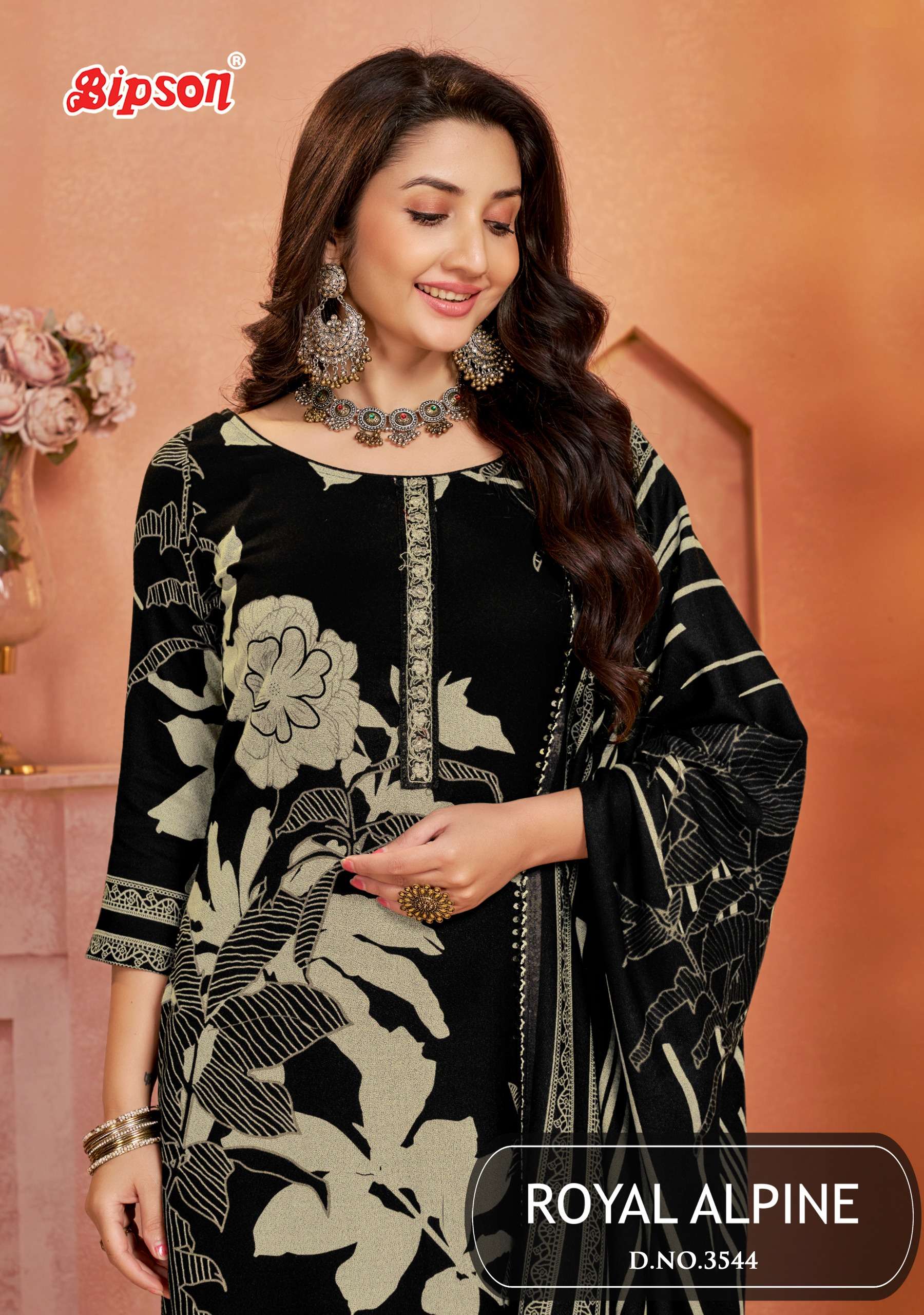 BIPSON PRINTS ROYAL ALPINE 3544 BRAND DRESS ALPINE DESIGNER ...