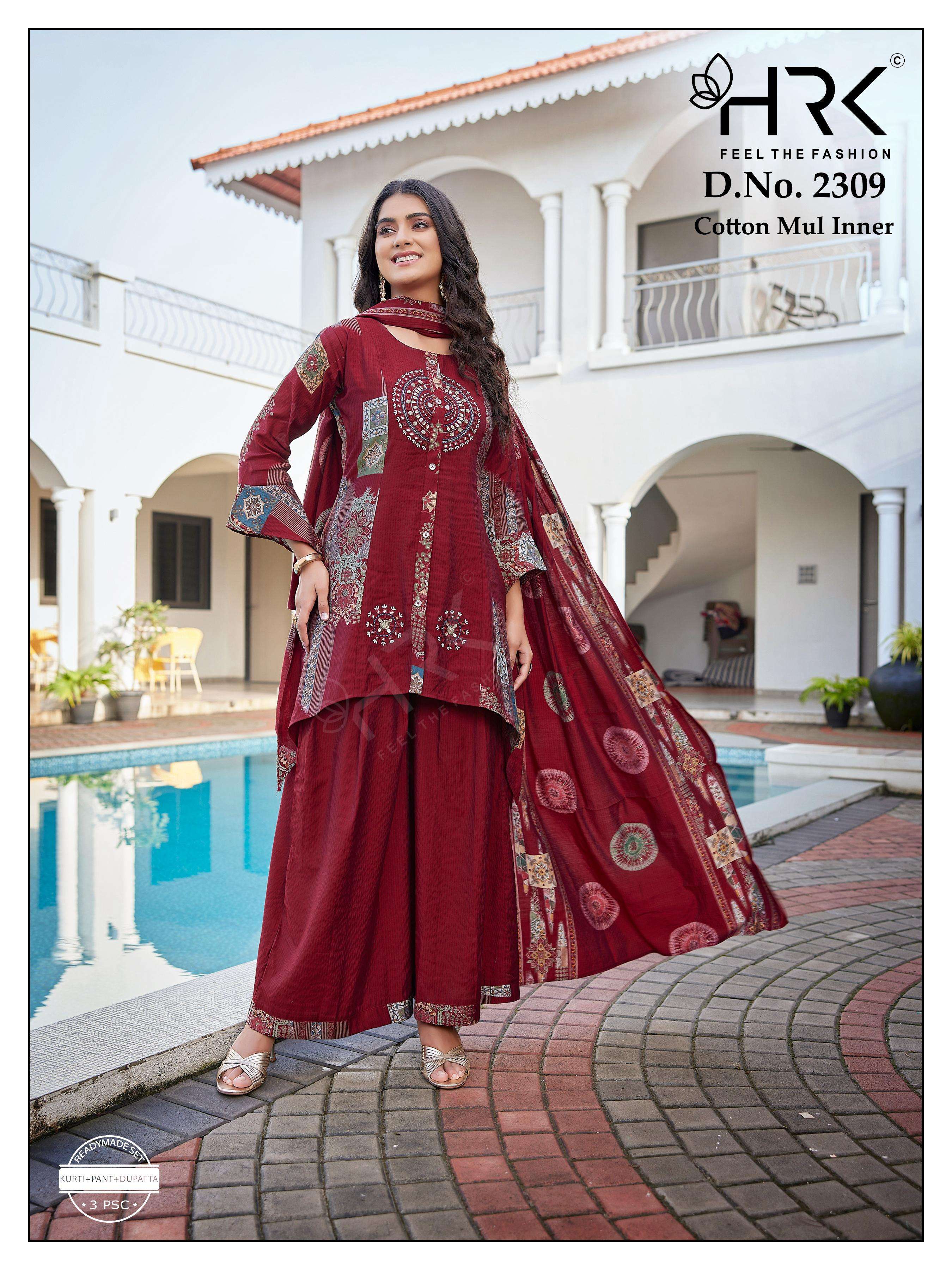 HRK FASHION 2309 MARINO PV FOIL & PLAIN DESIGNER SALWAR SUIT...