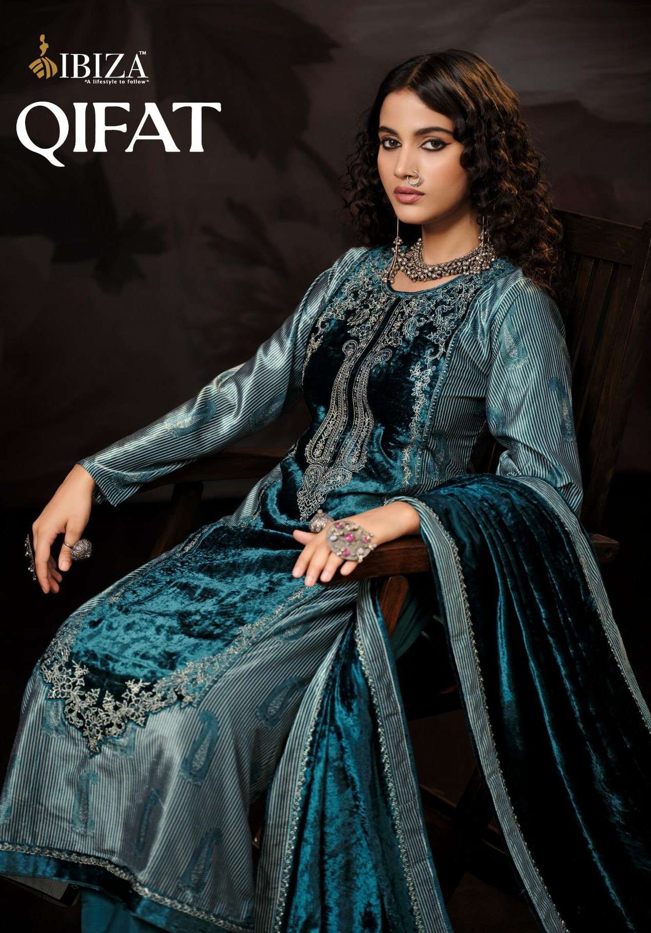 IBIZA QIFAT EXCLUSIVE VISCOSE VELVET DIGITAL PRINT DESINER W...