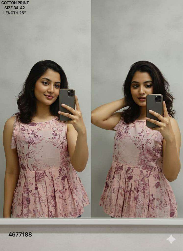 K 349 JAIPUR DESIGN COTTON FABRIC SHORT TOP COLLECTION BEST ...