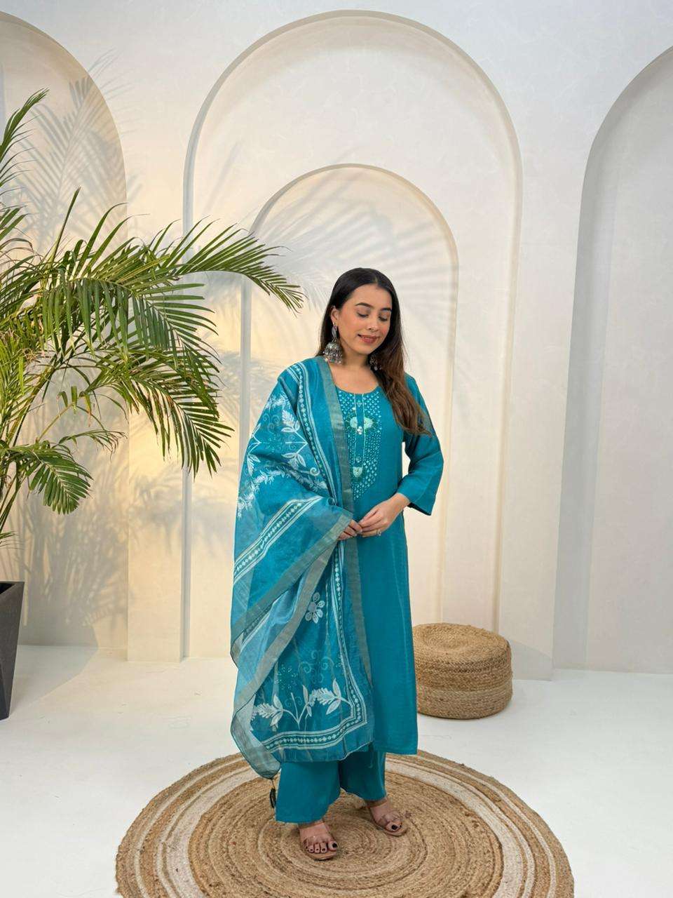 K 398 BOUTIQUE READYMADE RAYON FABRIC DESIGNER SALWAR SUIT N...