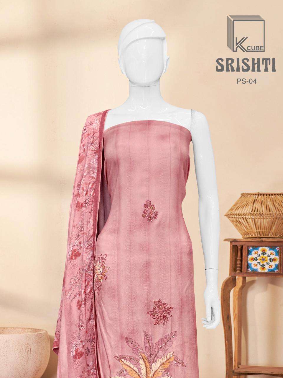 K CUBE SHRISTI WINTER PASHMINA DIGITAL PRINT WITH EMBROIDERY...