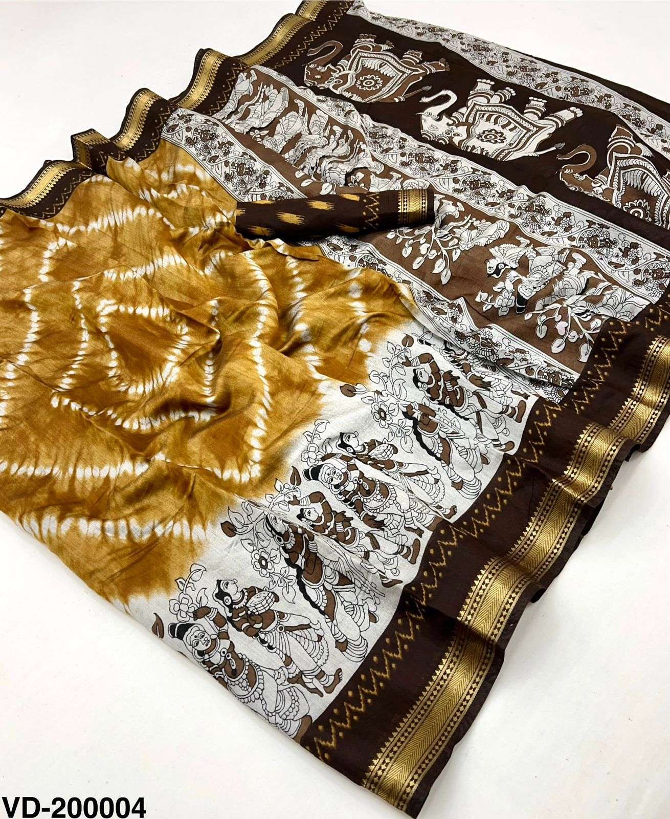 Kazari series Vedanta Mul Cotton with beautiful printed sare...
