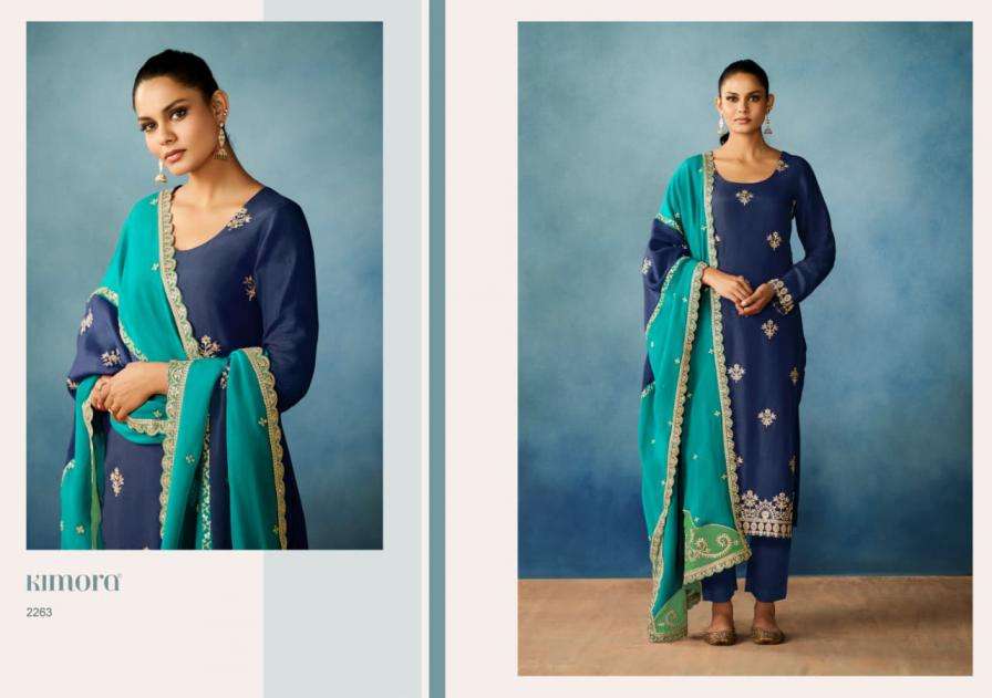 Kimora Fashion qala 2 vol 56 Russian Silk Fancy Look Dress M...