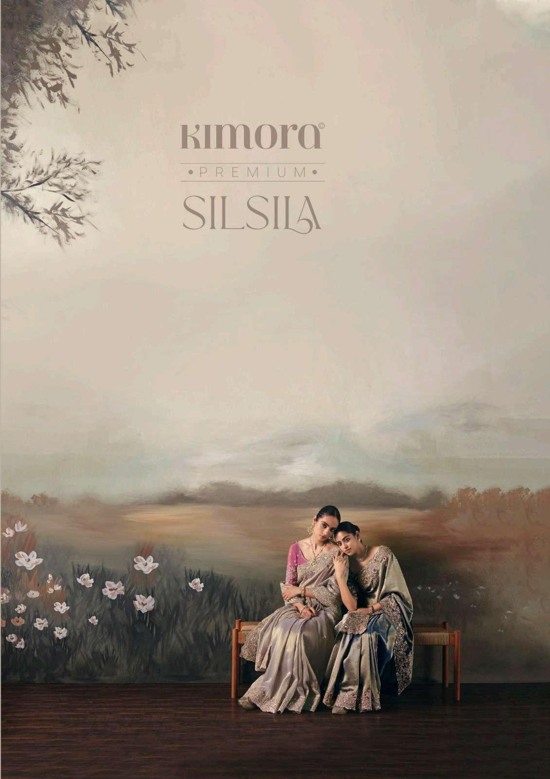 Kimora Fashion Silsila Beautiful heavy Border with Tissue fa...