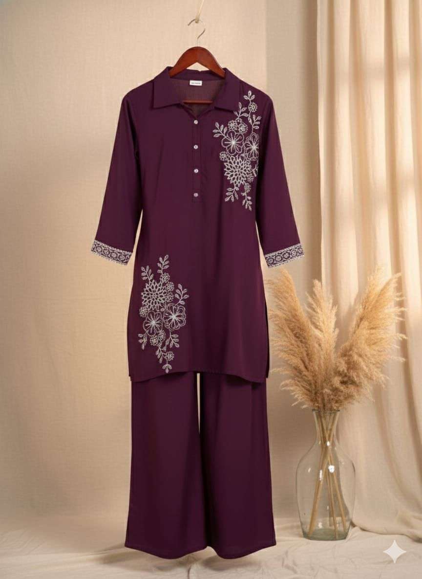 NEW BRAND DESIGN OUTFIT RAYON FABRIC EMBROIDERY WORK CORD SE...