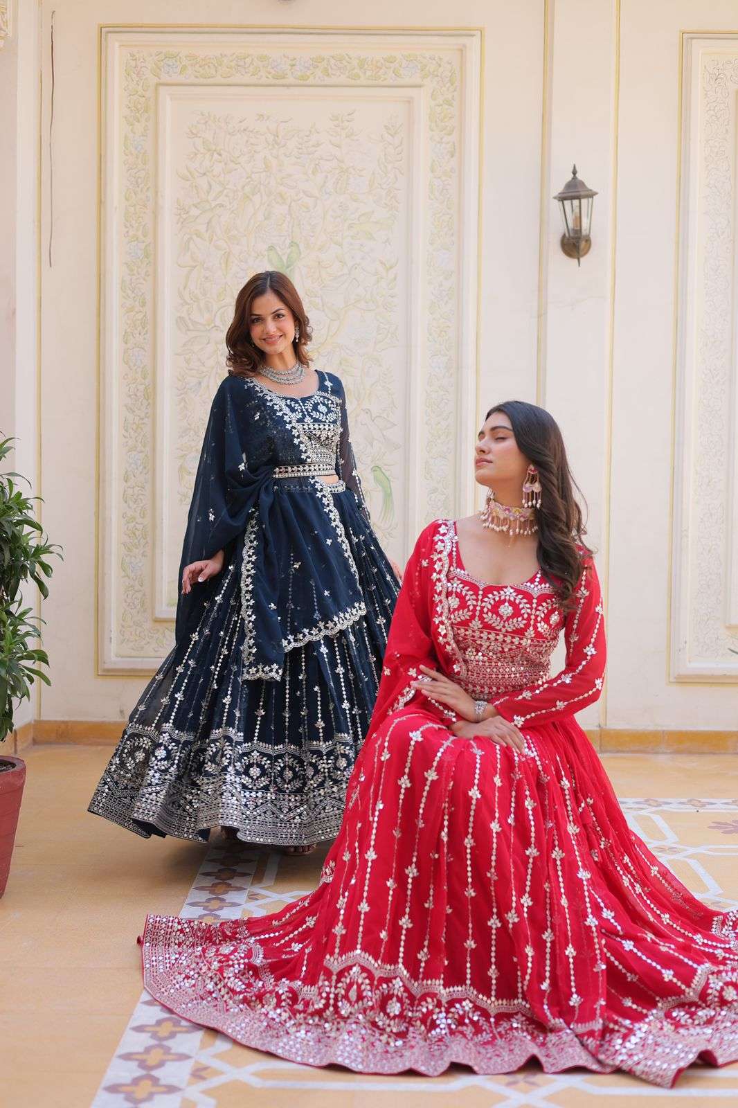 Ram 085 Georgette fabric embroidery work function special re...