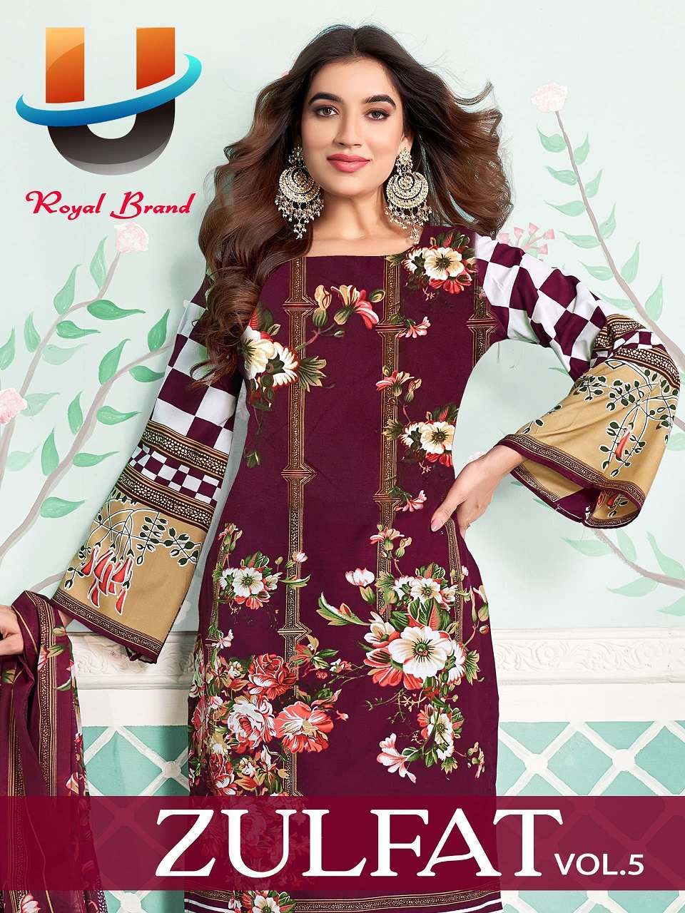 ROYAL ZULFAT VOL 5 SOFT COTTON FABRIC DESIGNER SALWAR KAMEEZ...