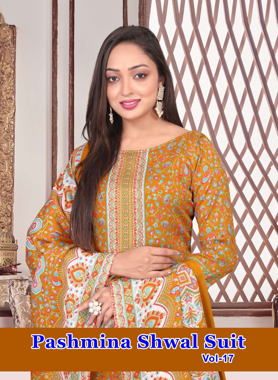 SAT PASHMINA SHWAL SUIT VOL 17 WINTER FESTIVAL PASHMINA PRIN...