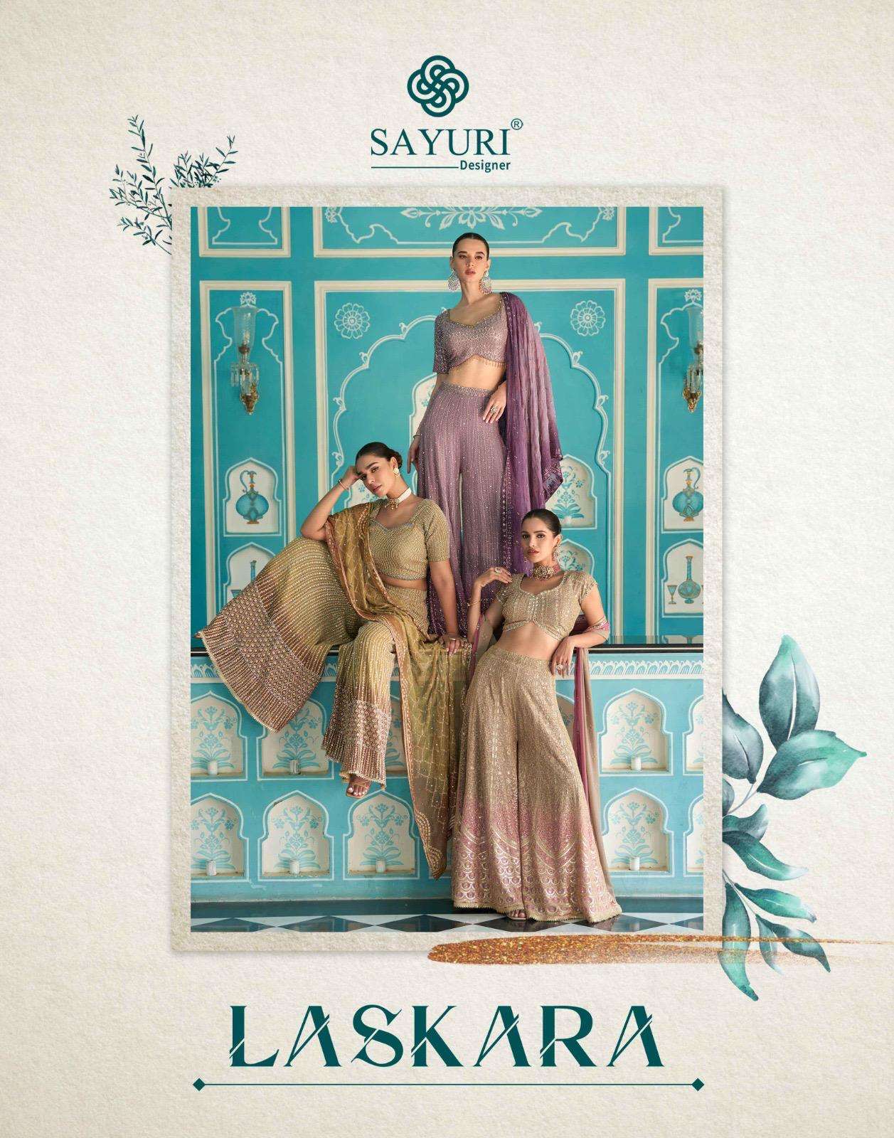 Sayuri designer Laskara Georgette fabric western style ready...