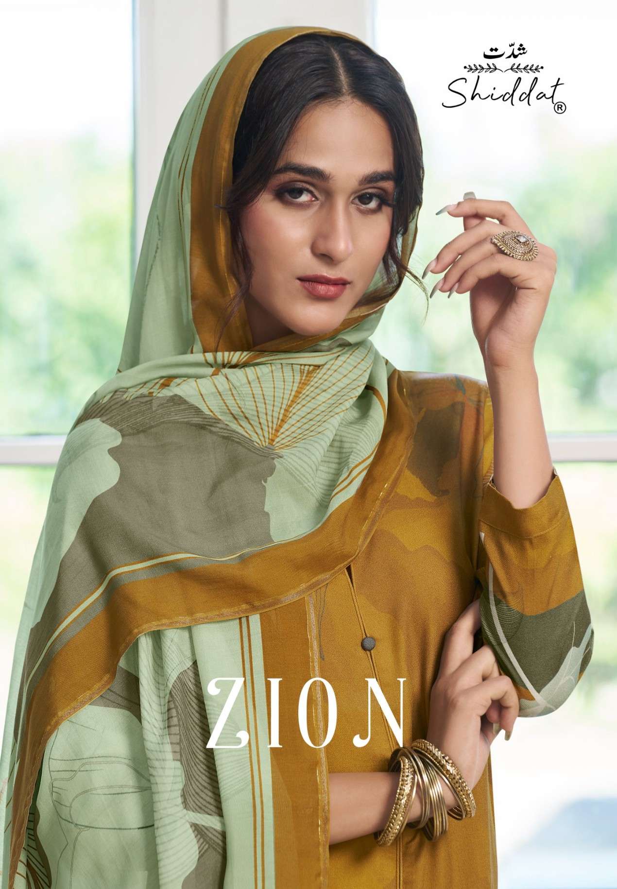 SHIDDAT ZION DIGITAL PRINTED PURE PASHMINA KHOT WORK SALWAR ...