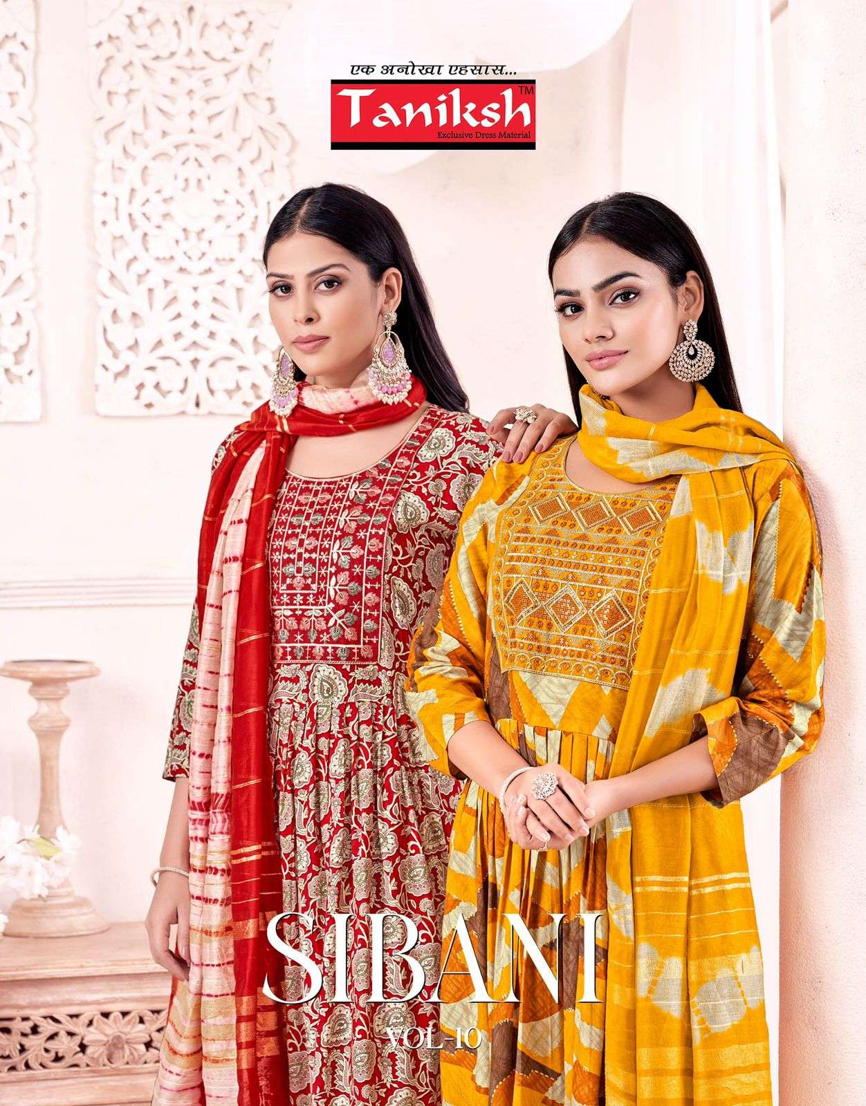 TANIKSH SIBANI VOL 10 RAYON FOIL DESIGN KURTI SUIT TO READY ...