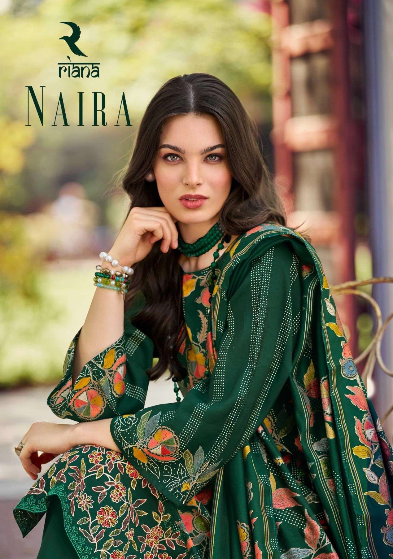 VAARA FAB NAIRA MUSLIN HEAVY FOIL EMBROIDERY MATERIAL SUIT T...