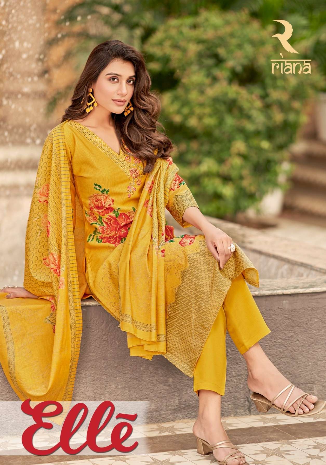 VARAA FAB ELLE MUSLIN PRINT WITH HEAVY WORK DESIGNER SALWAR ...