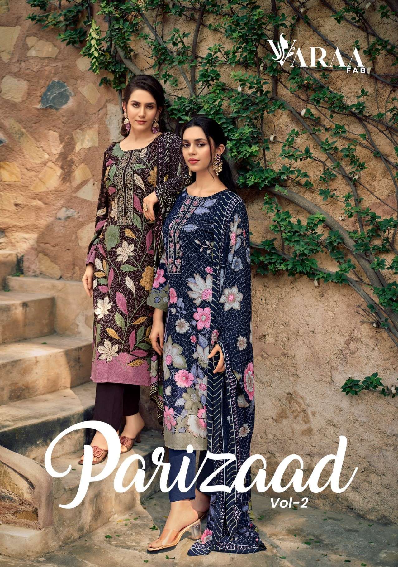 VARAA FAB PARIZAAD VOL 2 BOUTIQUE FUNCTION WEAR PASHMINA FOI...