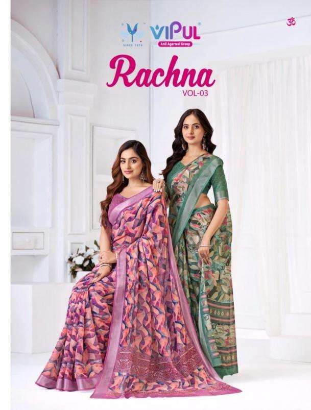 VIpul Fashion Rachna VOl 3  Linen Fabric Printed Fancy Look ...