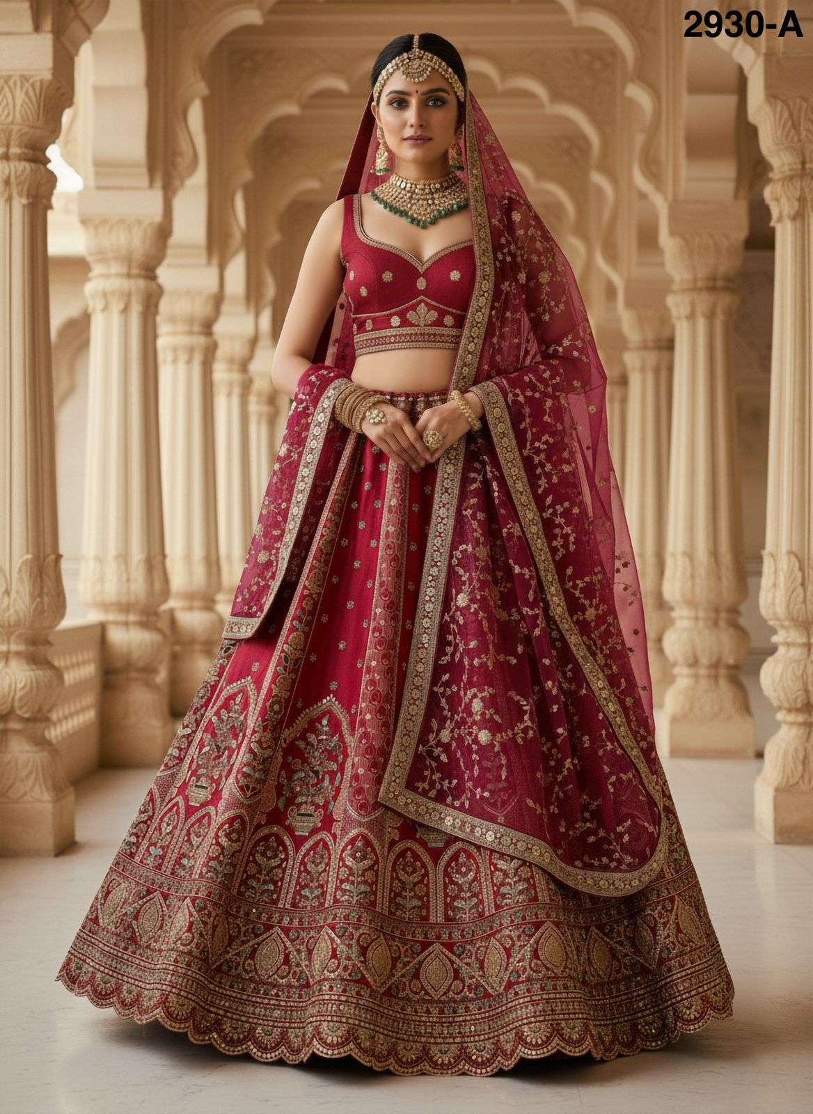  AA 2930 SIlk With Heavy Royal Look EMbroidery work Bridal S...