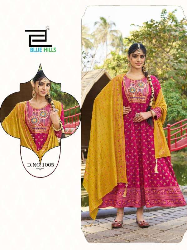 BLUE HILLS MASAKALI VOL 7 0 CLASSIC STYLE RAYON WITH EMBROID...