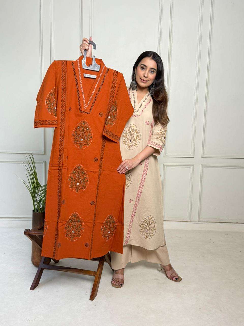 BRAND NEW LAUNCH A LINE COTTON PRINT CORD SET FOR WOMEN STOR...