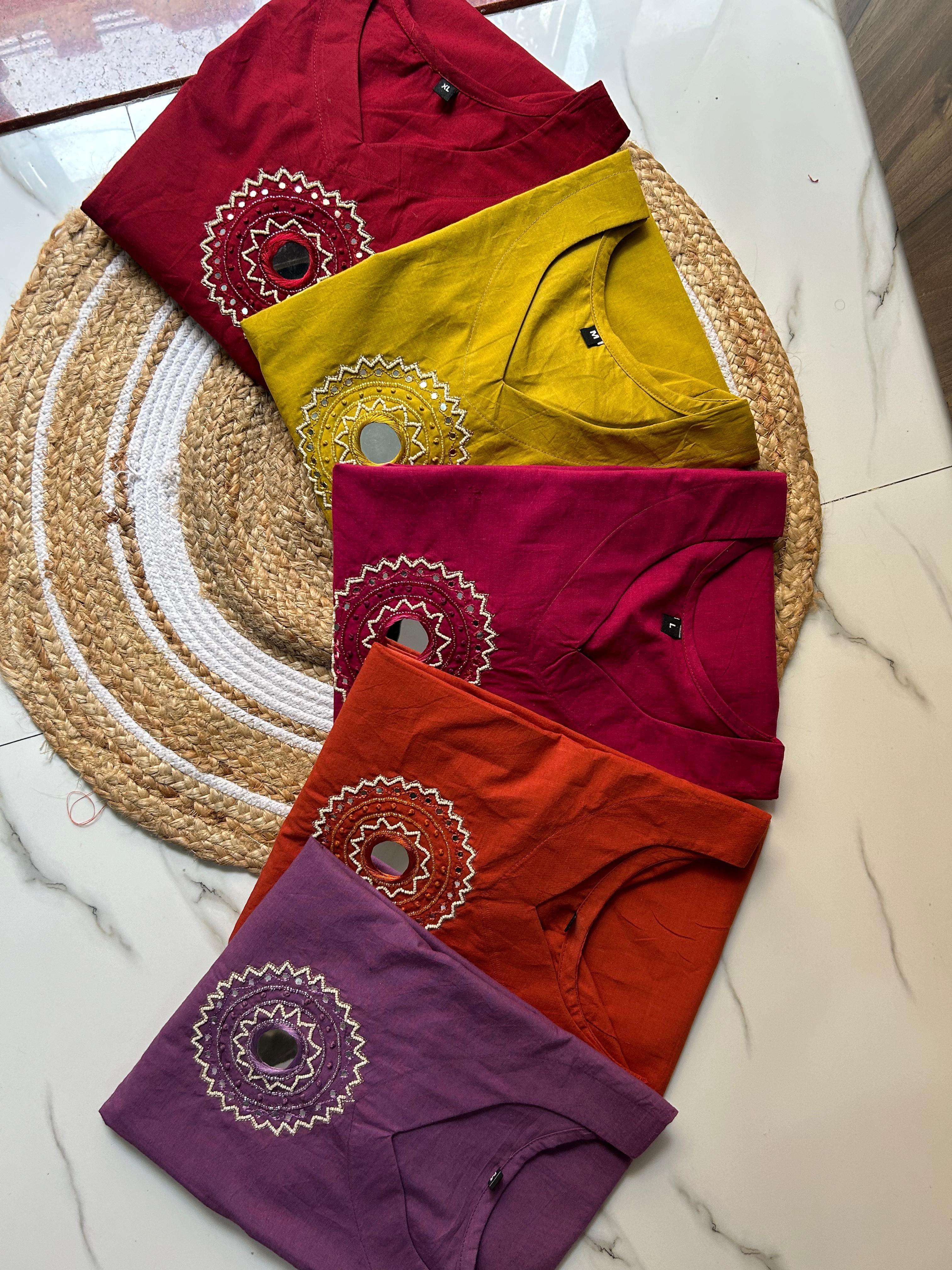 COTTON STRAIGHT CUT A LINE KURTI WITH PALAZZO SET WOMEN MARK...