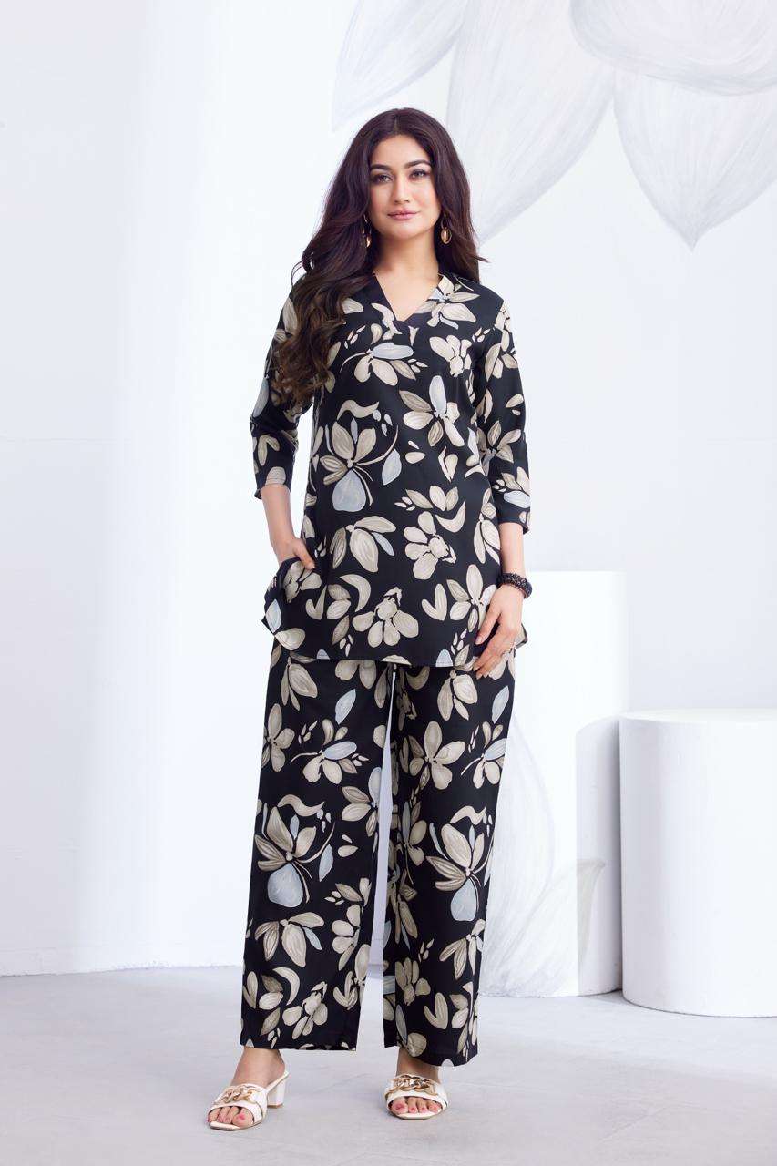 FABZOO SULB COTTON FLOWER PRINT CORD SET TO SIMPLE AND DAILY...