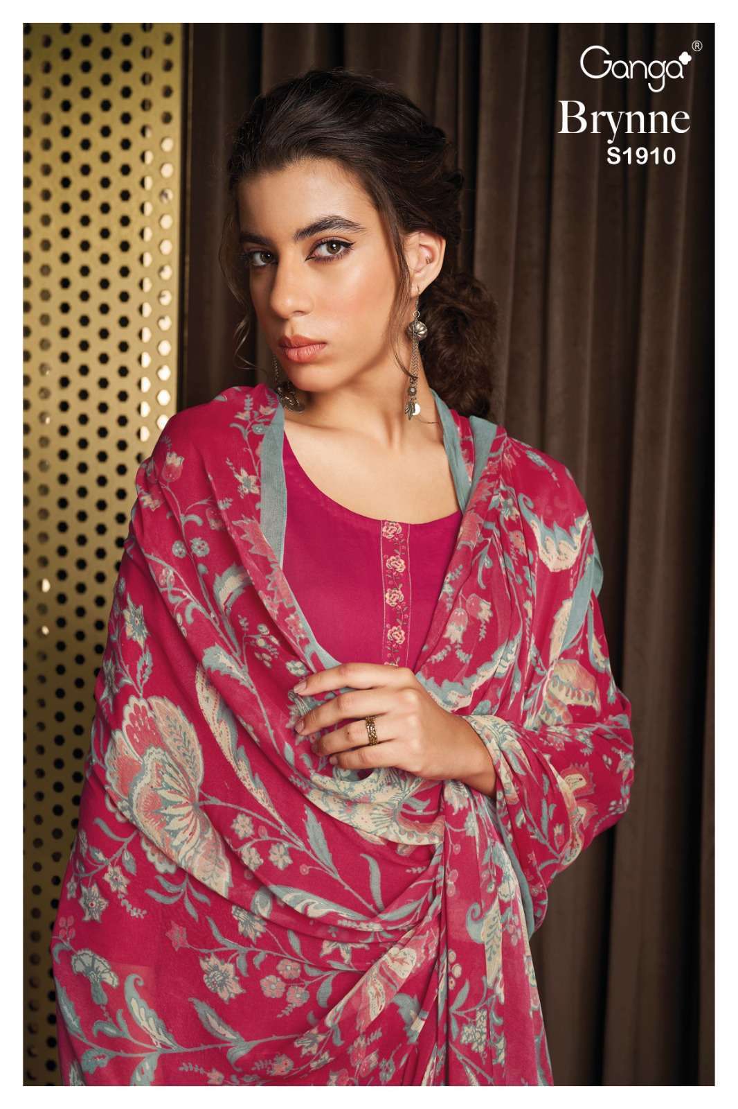 GANGA BRYNNE 1910 PREMIUM COTTON SILK SOLID DESIGNER WOMEN S...